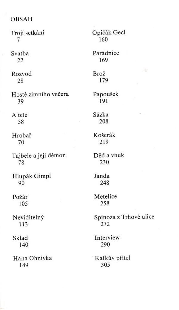 Isaac Bashevis Singer: STARÁ LÁSKA