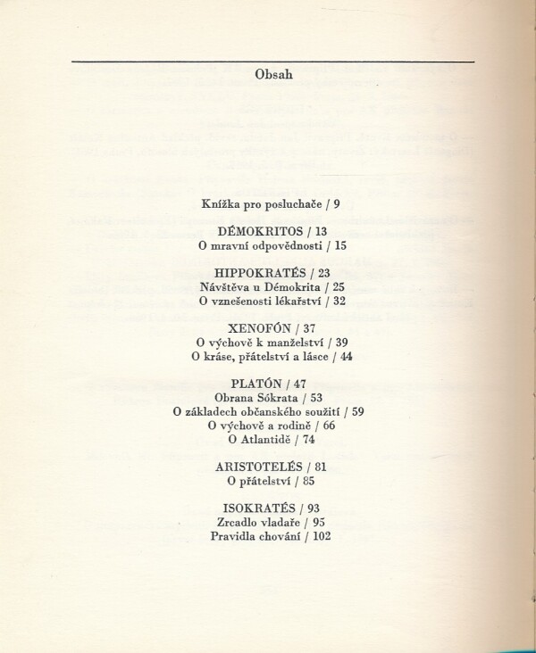 Maxová, Cibula: ČTENÍ Z ANTIKY