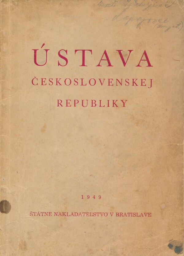 ÚSTAVA ČESKOSLOVENSKEJ REPUBLIKY