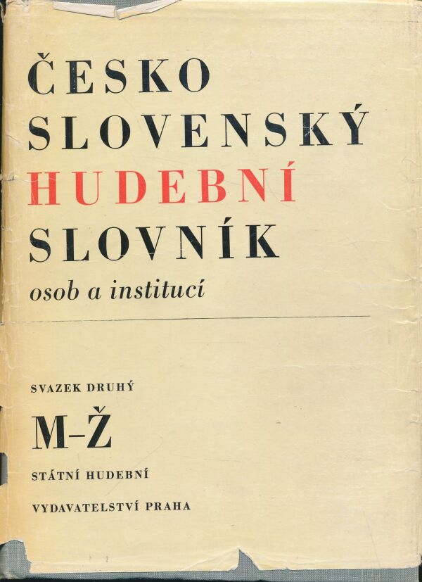 Československý hudební slovník osob a institucí I. a II.