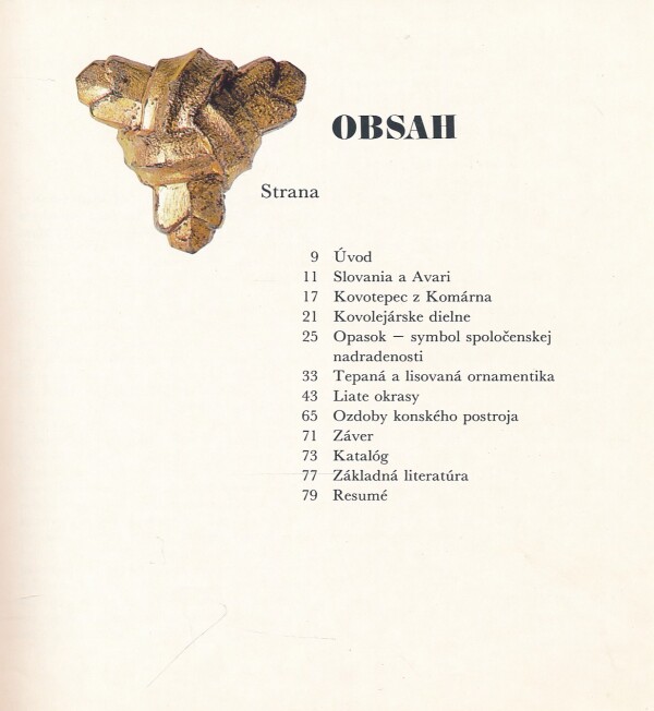 Zlata Čilinská: KOV V RANOSLOVANSKOM UMENÍ