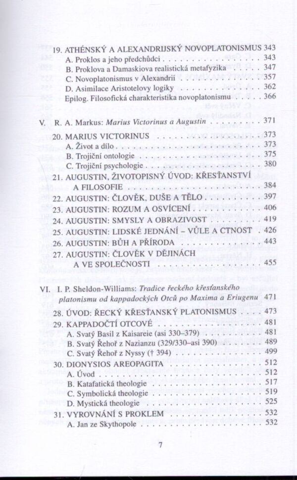 A. H. Armstrong: FILOSOFIE POZDNÍ ANTIKY