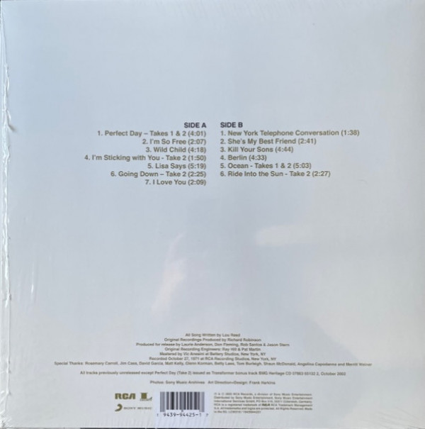 Lou Reed: I`M SO FREE: THE 1971 RCA DEMOS - LP