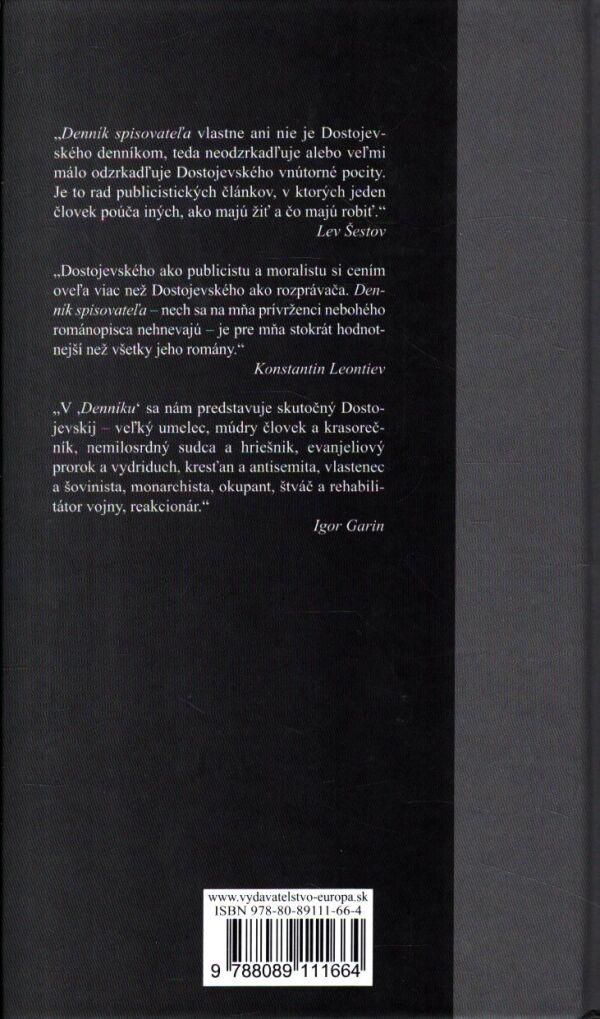 F. M. Dostojevskij: RUSKO A EURÓPA