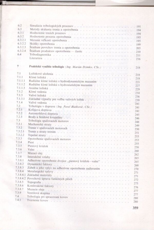 Pavel Blaškovič, Jozef Balla, Marián Dzimko: TRIBOLÓGIA