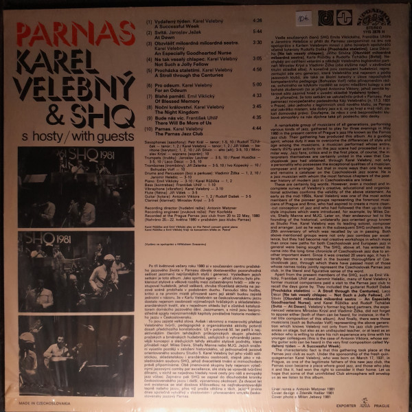 Karel Velebný & SHQ: PARNAS - LP