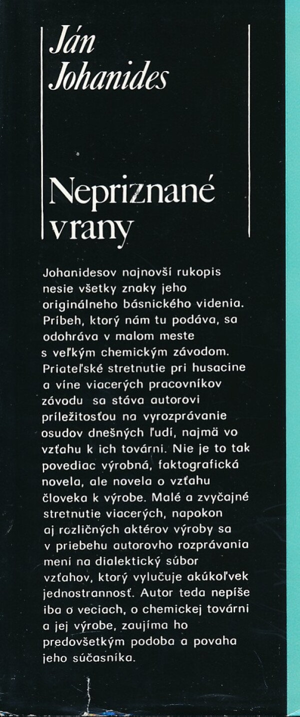 Ján Johanides: NEPRIZNANÉ VRANY