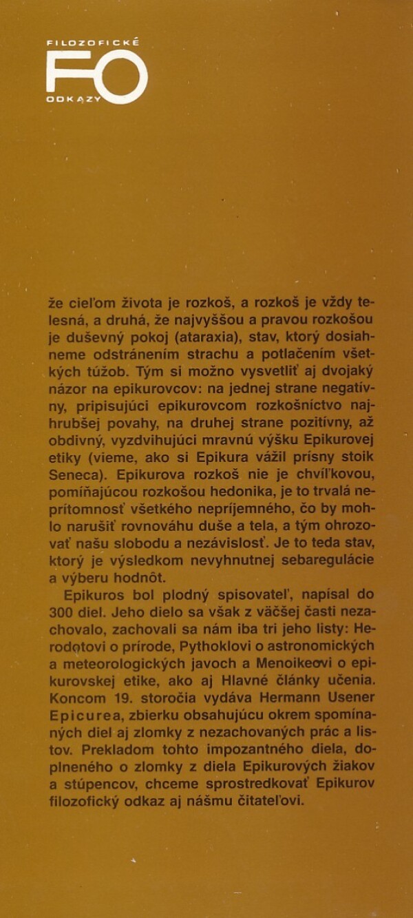 Epikuros: O ŠŤASTNOM ŽIVOTE