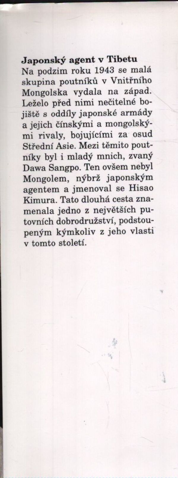 Hisao Kimura: JAPONSKÝ AGENT V TIBETU