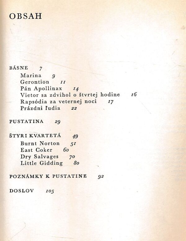 T. S. Eliot: PUSTATINA