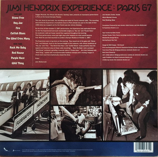 Jimi Hendrix: PARIS 67 - LP