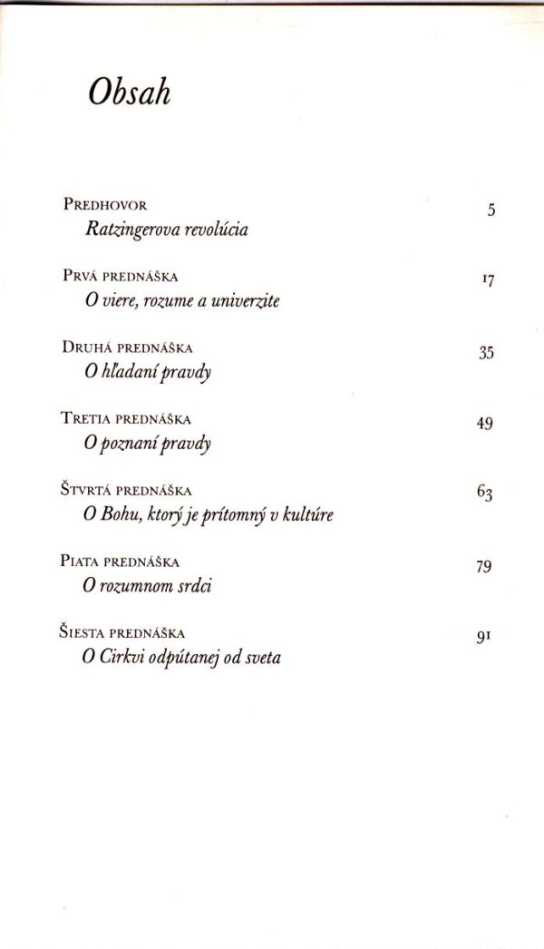 XVI. Benedikt: POZNANIE PRAVDY