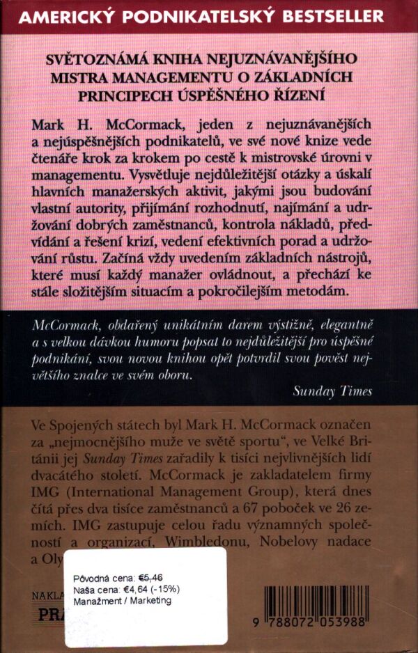 Mark H. McCormack: UMĚNÍ MANAGEMENTU