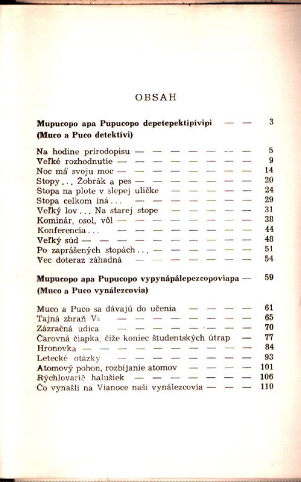 Ján Bukovinský: MUPUCOPO APA PUPUCOPO