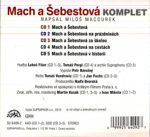 Miloš Macourek: MACH A ŠEBESTOVÁ - KOMPLET 5CD - AUDIOKNIHA