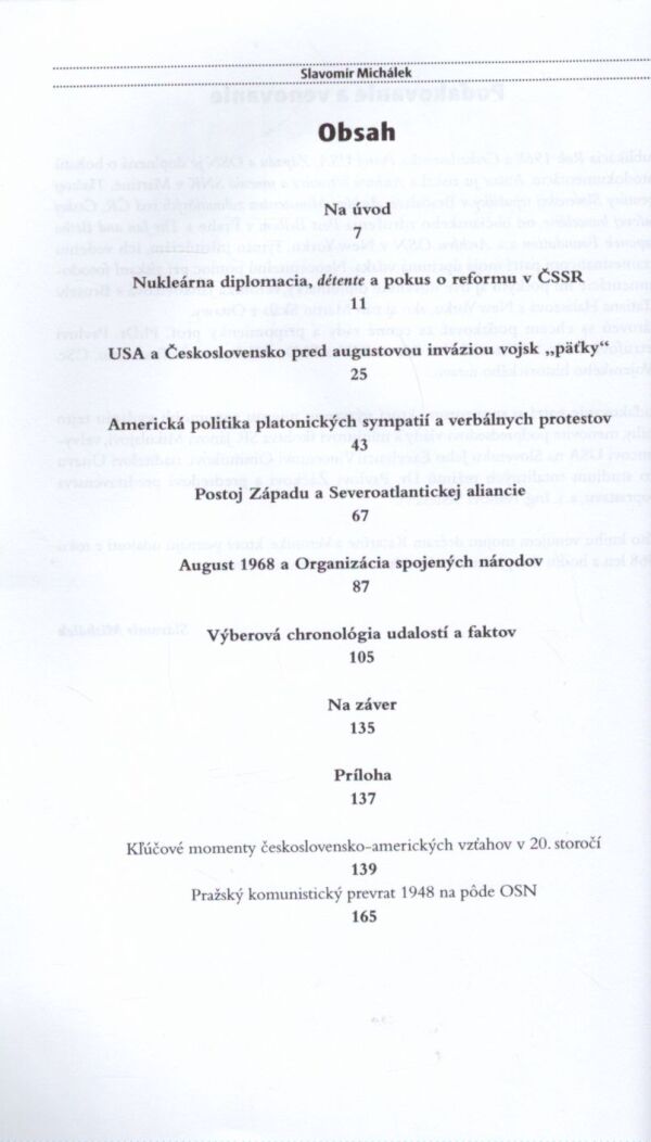 Slavomír Michálek: ROK 1968 A ČESKOSLOVENSKO