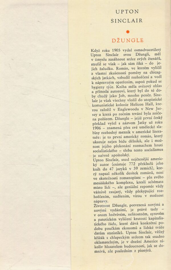Upton Sinclair: Džungle