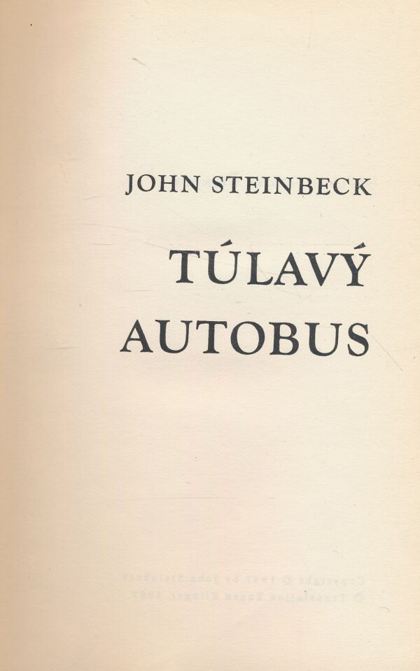 John Steinbeck: Túlavý autobus