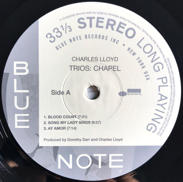 Charles Lloyd: TRIOS: CHAPEL - LP