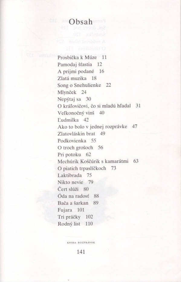 Milan Rúfus: KNIHA ROZPRÁVOK