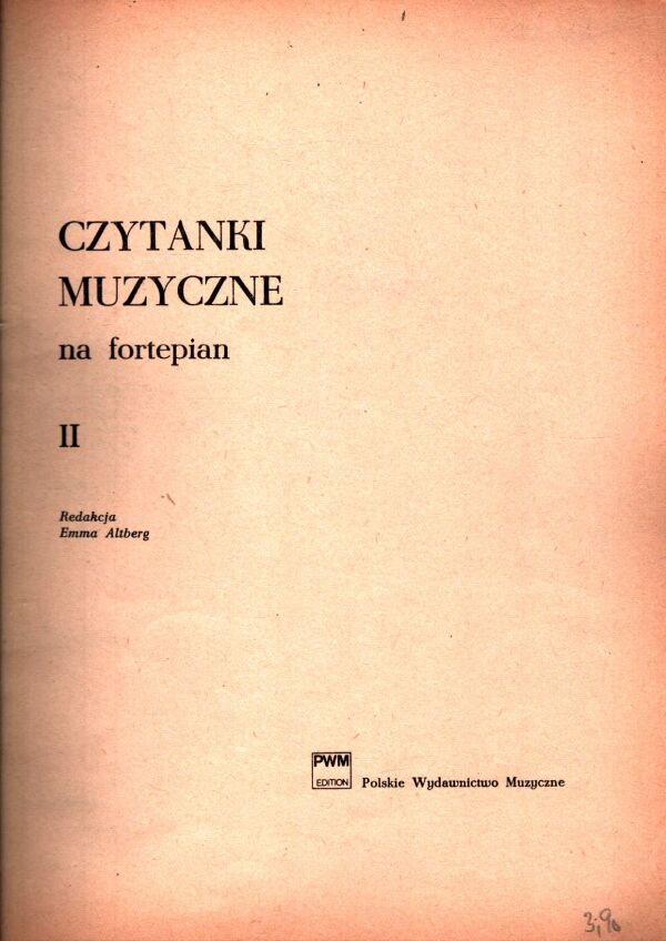 Emma Altberg: CZYTANKI MUZYCZNE NA FORTEPIAN 2