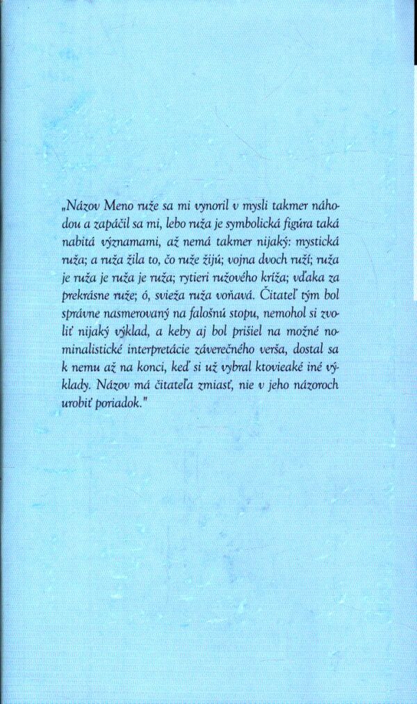 Umberto Eco: MENO RUŽE