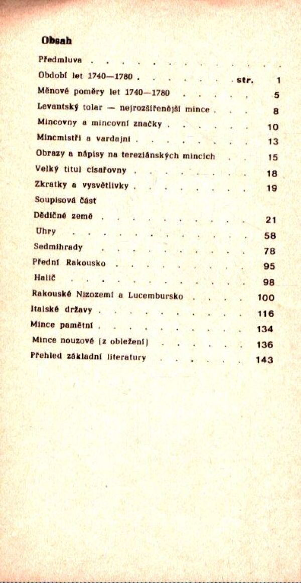 Miloslav Nový: MINCE MARIE TEREZIE 1740-1780