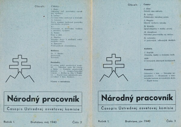 NÁRODNÝ PRACOVNÍK - ROČNÍK I. - ČÍSLO 1,2,3, A 9-10