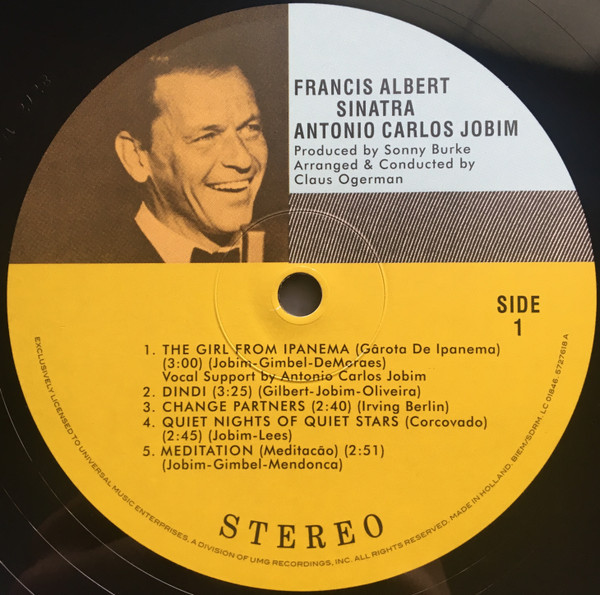 F. Sintra, C. Jobim: FRANCIS ALBERT SINATRA AND ANTONIO CARLOS JOBIM - LP