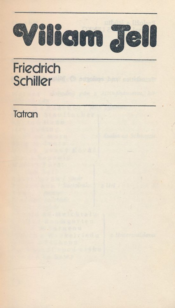 Friedrich Schiller: Viliam Tell