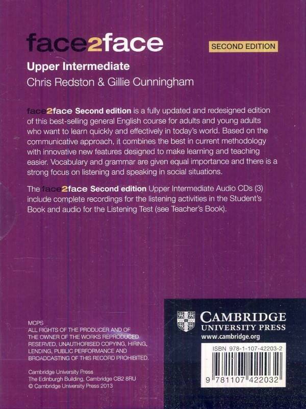 Chris Redston, Gillie Cunningham: FACE 2 FACE UPPER-INTERMEDIATE - CLASS AUDIO CD (3)