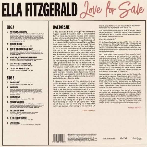 Ella Fitzgerald: LOVE FOR SALE - LP