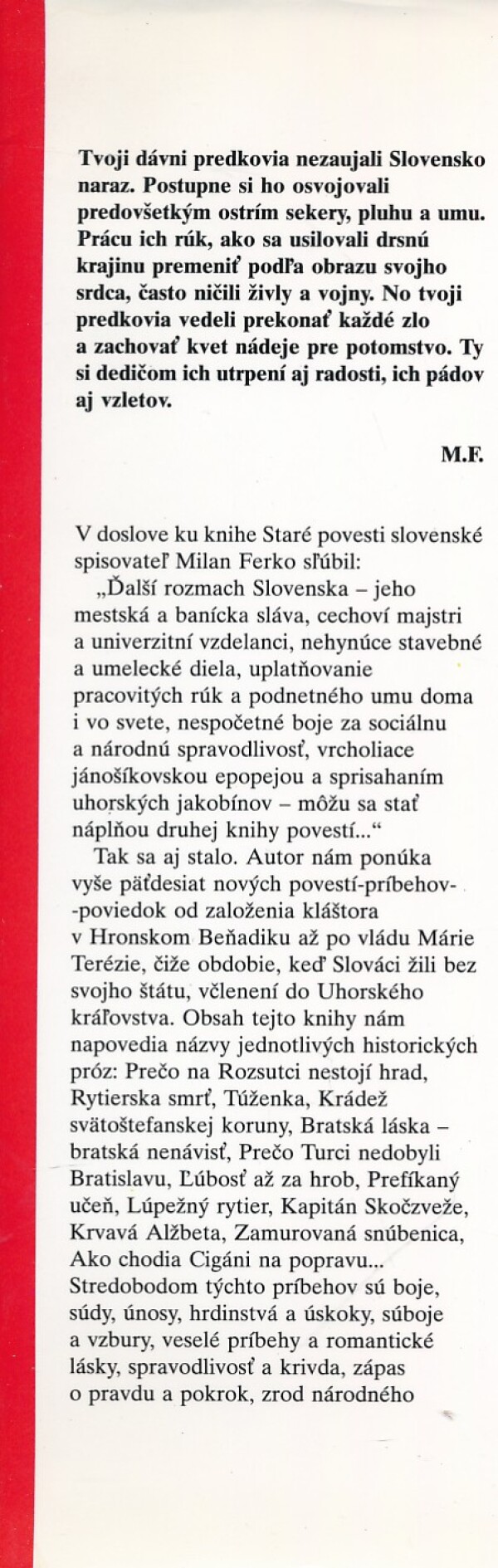 Milan Ferko: NOVÉ POVESTI SLOVENSKÉ