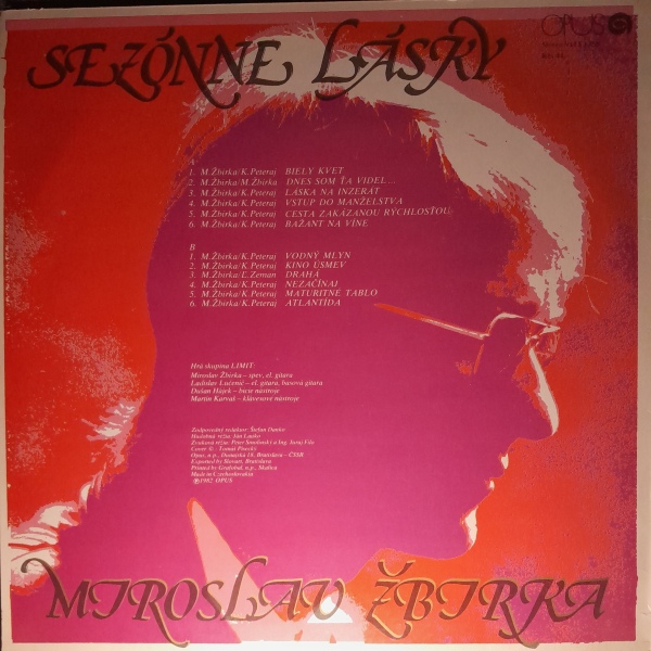 Miroslav Žbirka: SEZÓNNE LÁSKY - LP