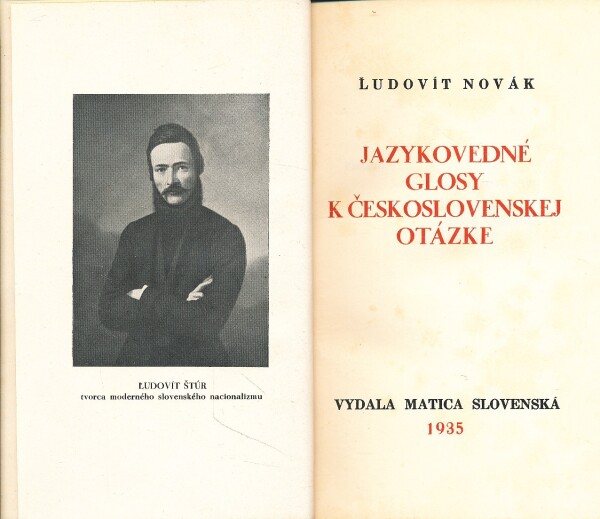 Ľudovít Novák: JAZYKOVEDNÉ GLOSY K ČESKOSLOVENSKEJ OTÁZKE