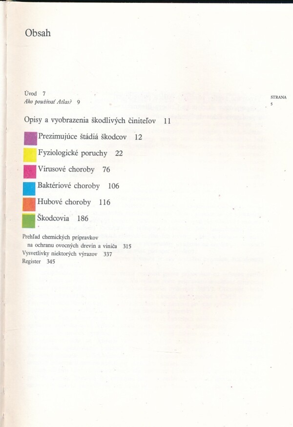 V. Zacha, G. Vanek, J. Nováková: ATLAS CHORÔB A ŠKODCOV OVOCNÝCH DREVÍN A VINIČA