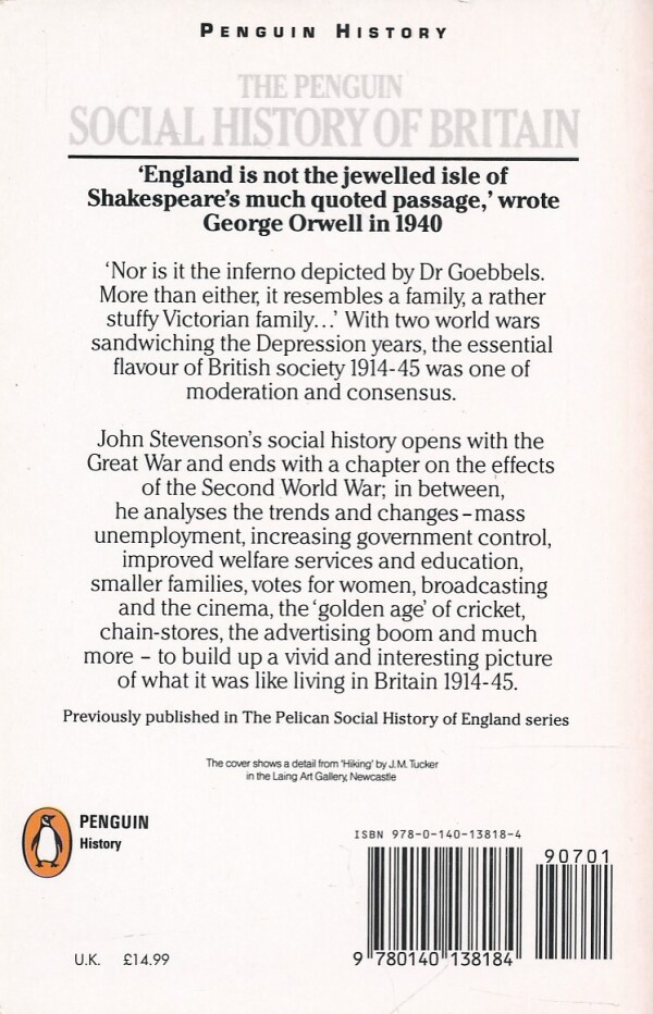 John Stevenson: BRITISH SOCIETY 1914-45
