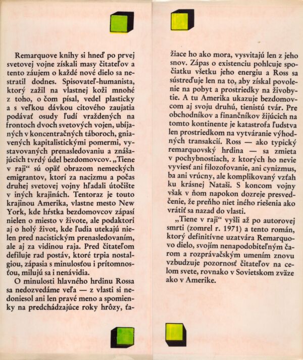 Erich Maria Remarque: TIENE V RAJI