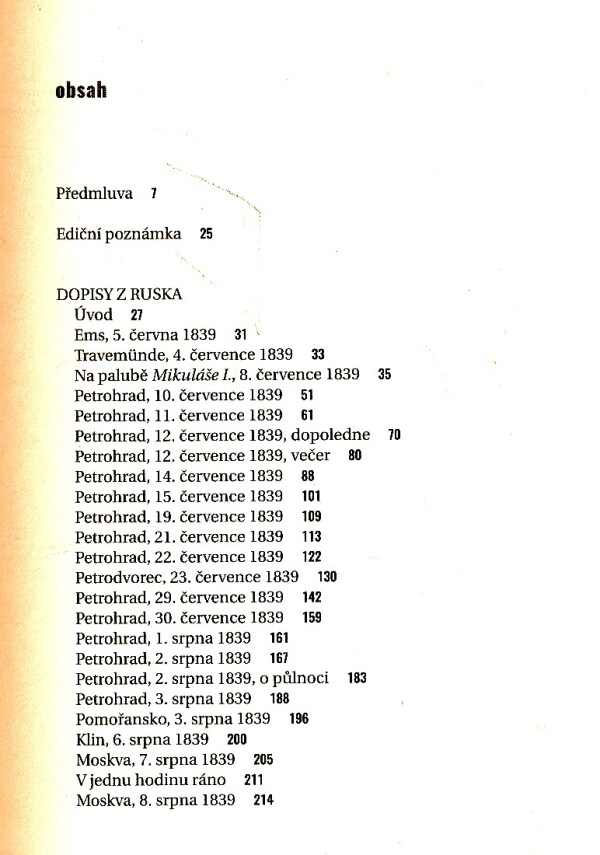 Custine Astolphe De: DOPISY Z RUSKA - RUSKO V ROCE 1839