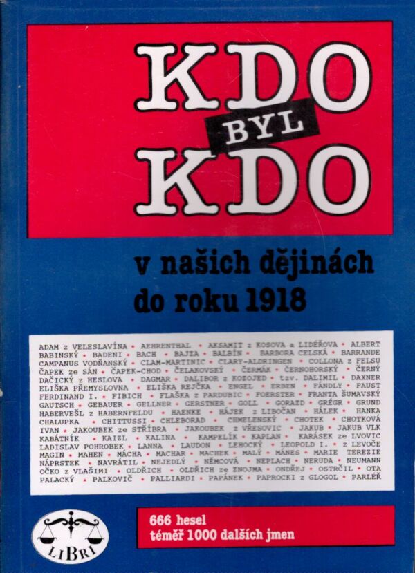 a kolektív autorov: KDO BYL KDO V NAŠICH DĚJINÁCH DO ROKU 1918