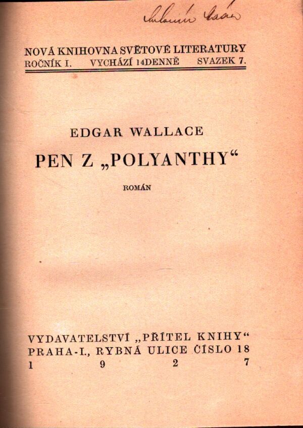 Edgar Wallace: PEN Z POLYANTHY