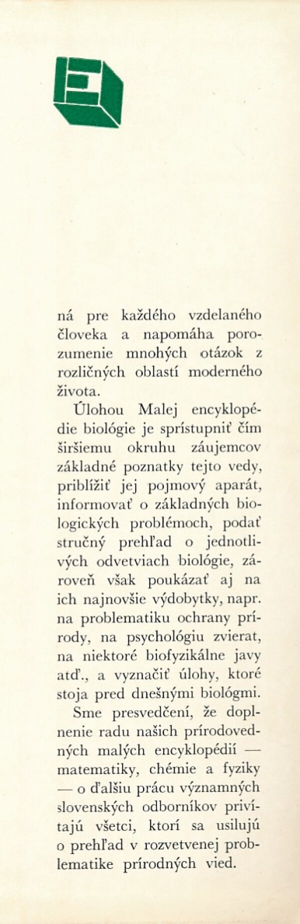 MALÁ ENCYKLOPÉDIA BIOLÓGIE