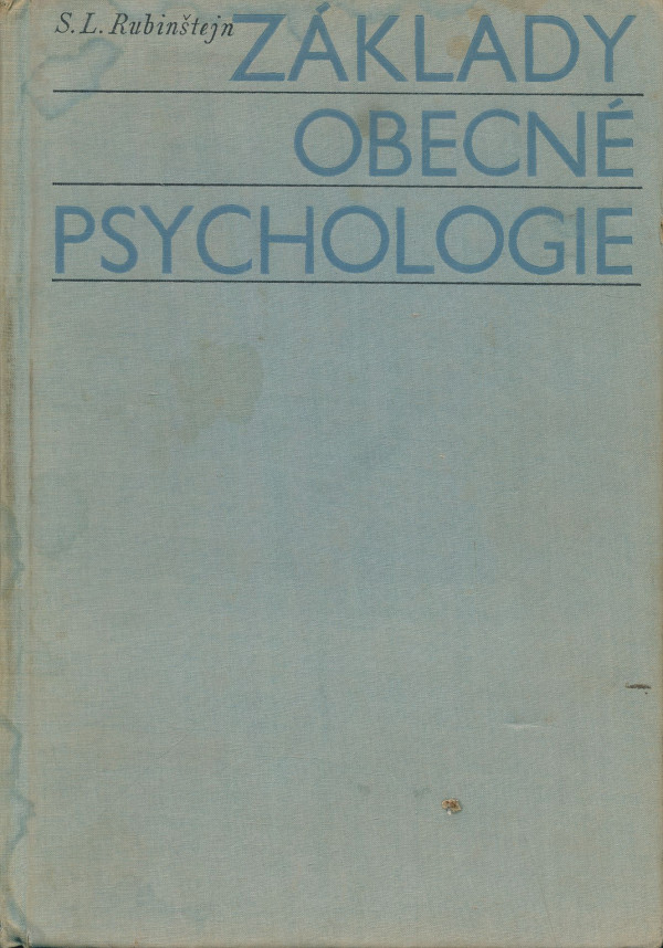 S. L. Rubinštejn: Základy obecné psychologie