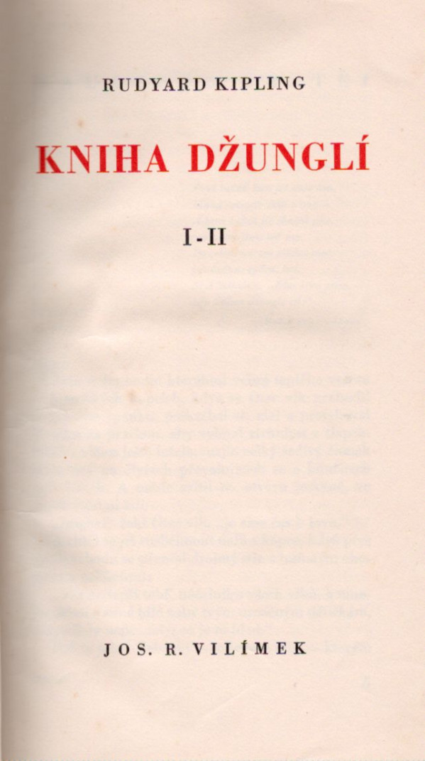 Rudyard Kipling: KNIHY DŽUNGLÍ I-II
