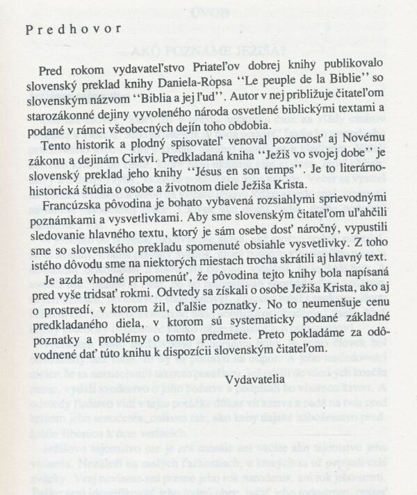 Daniel Rops: Ježiš vo svojej dobe