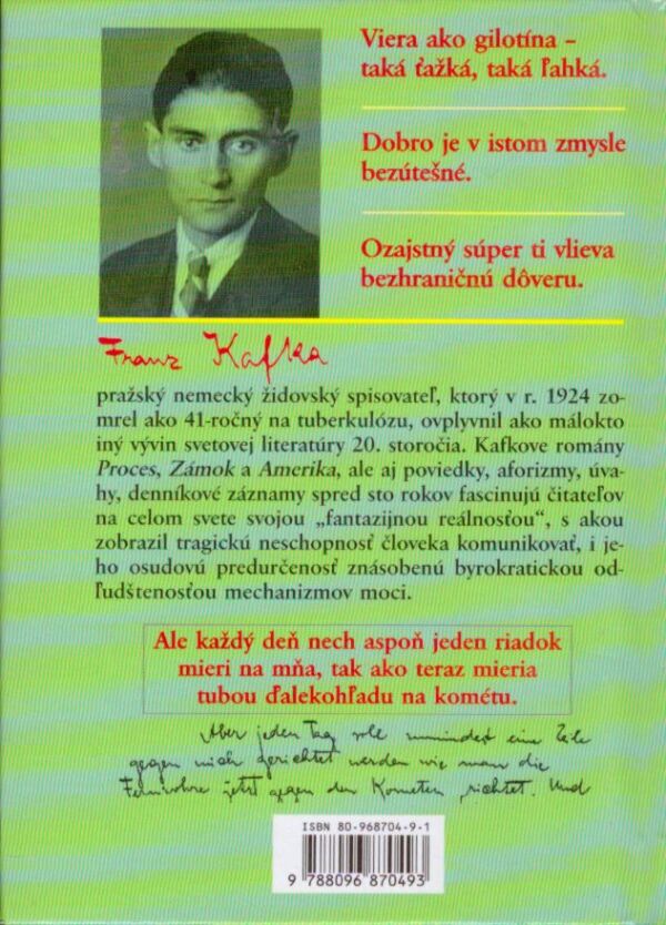 Franz Kafka: AFORIZMY A INÉ KRUTÉ ROZKOŠE