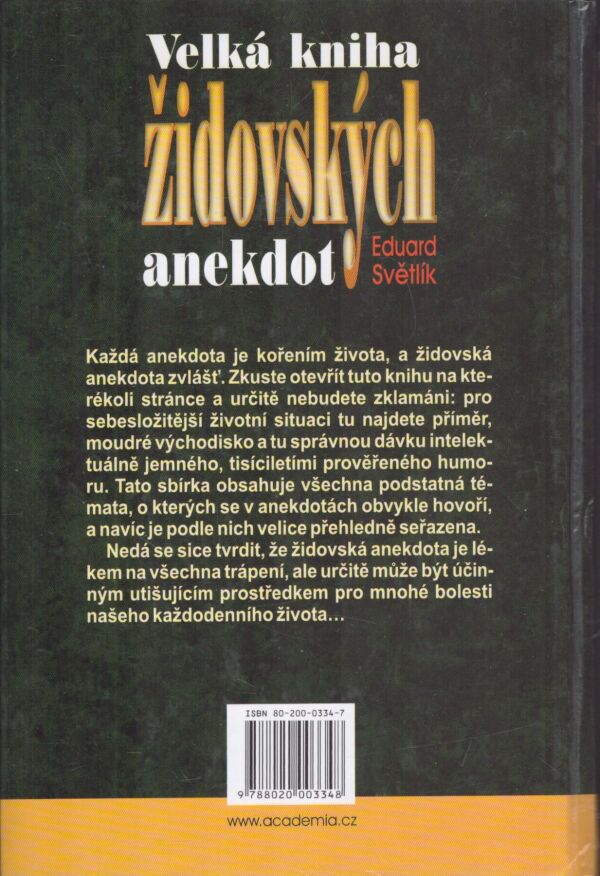 Eduard Světlík: VELKÁ KNIHA ŽIDOVSKÝCH ANEKDOT