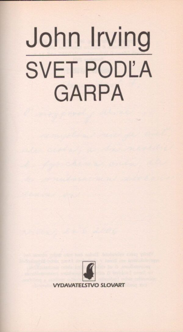 John Irving: SVET PODĽA GARPA