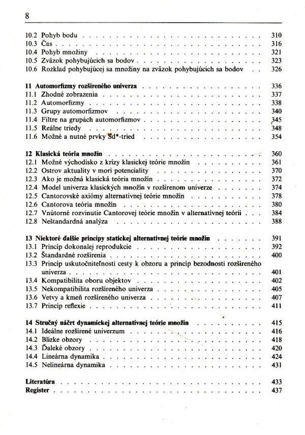 Petr Vopěnka: ÚVOD DO MATEMATIKY V ALTERNATÍVNEJ TEÓRII MNOŽÍN