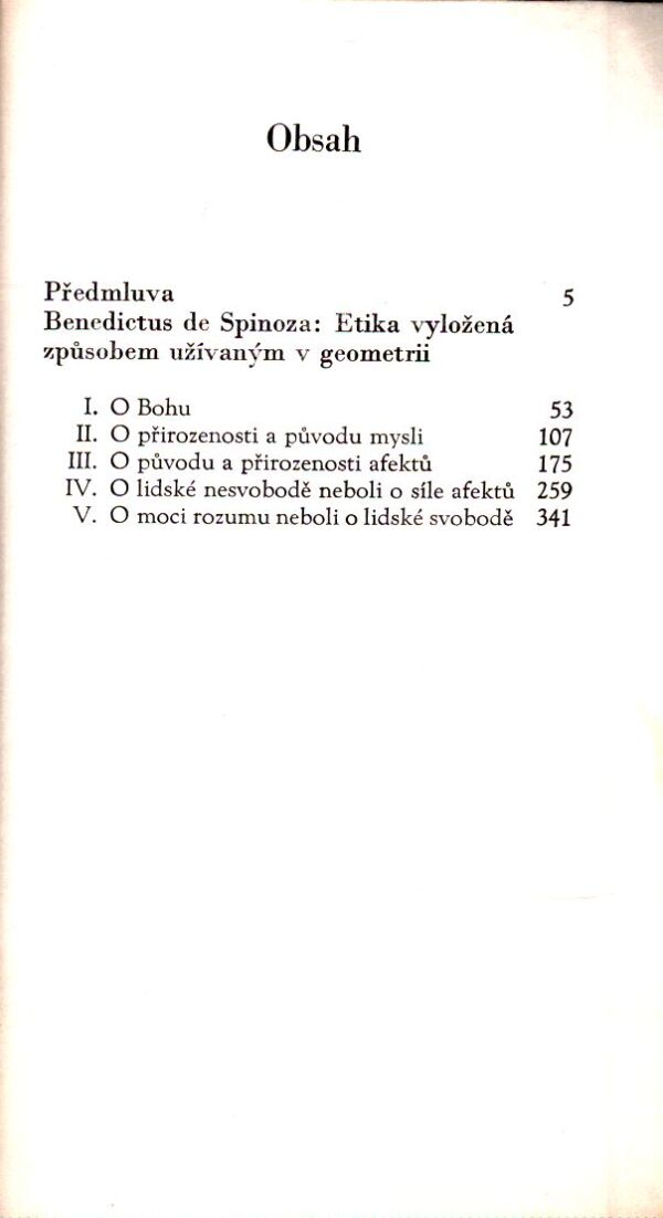 Benedikt Spinoza: ETIKA